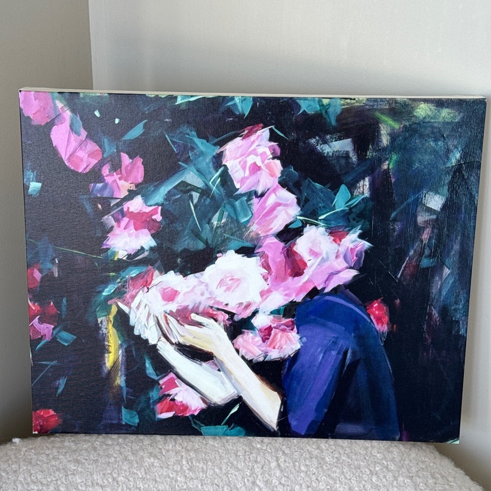 Woman and flowers print artwork 20x16 inch - Picture 7 of 7